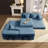 Oversized Upholstered Sectional Sofa Couch Set,Modular 118.2" L Shaped Floor Living Room Sofa Set With 6 Pillows,DIY Combination Sofa Couch For Living Rooms, Apartments,Bedrooms-1770304405