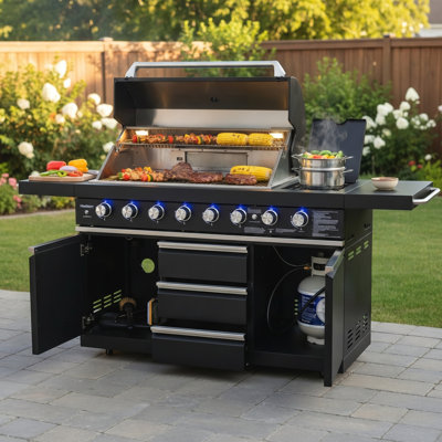 Barbecue au gaz à 6 brûleurs 74 600 BTU Akoah