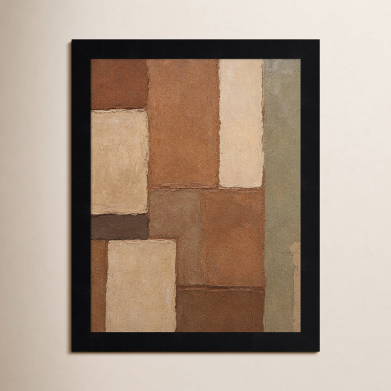 «Arcilla» par Dan Hobjour, reproduction d'art encadrée sur bois, Noir, noir, noir, noir, H 13 po x l 11 po