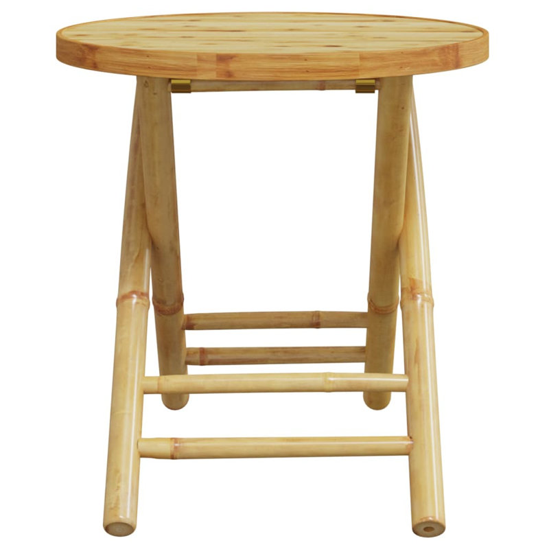 Bay Isle Home Folding Patio Table Diameter Bamboo, 17.7"H x 17.7"L x 17.7"W