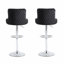 Tabouret de bar, fauteuil à gaz revêtu de velours et siège à garniture cloutée-94413449