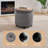 Round Corduroy Storage Ottoman with Reversible Tray Lid-796729042