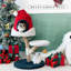 Arbre à chat Santa Hat avec poteaux à griffer pour chats d'intérieur, cadeau de Noël pour les propriétaires de chats