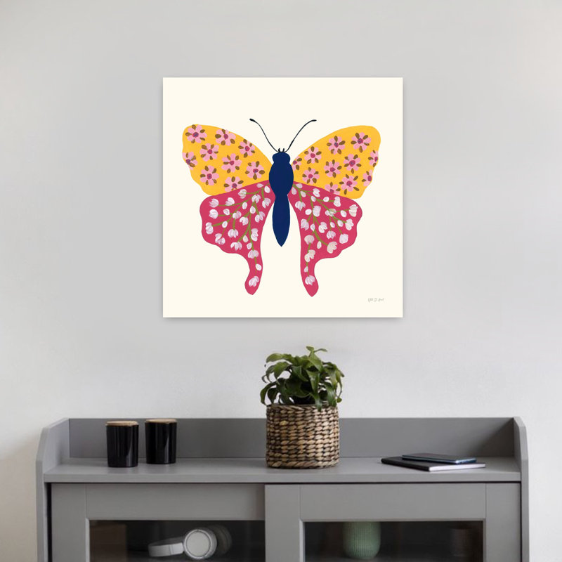 «Blooming Butterfly IV», art floral, H 18 po x l 18 po