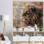 Animal, lion paisible sur toile - Lion paisible-35121229-35121233