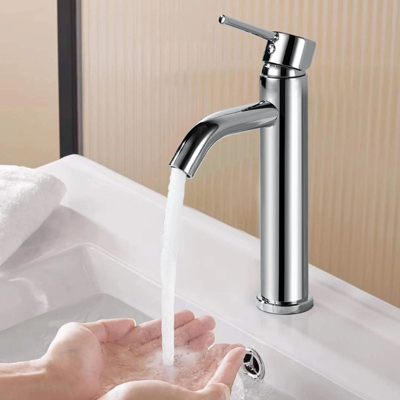 Robinet de lavabo à poignée unique, Chrome