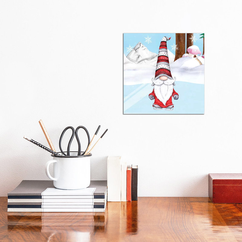 Fun Hat Gnoming Around II by Hugo Edwins - Wrapped Canvas Print, 30.48 cm H x 30.48 cm W