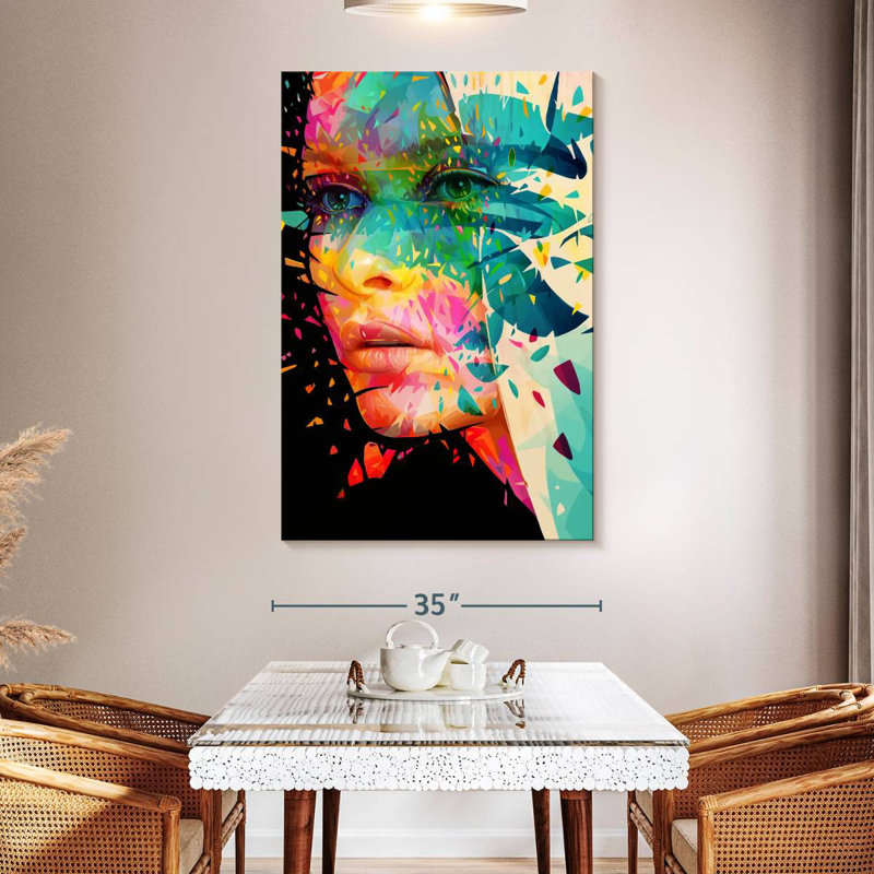 Leisha Paint Flowers, 51" H x 34" W