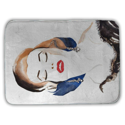 Vintage chic marilyne monroe Bath Mat with Non-Slip Backing - Quick Dry Memory Foam Bathroom Rug - Absorbent - Modern Plush Spa-Style - Machine Washable