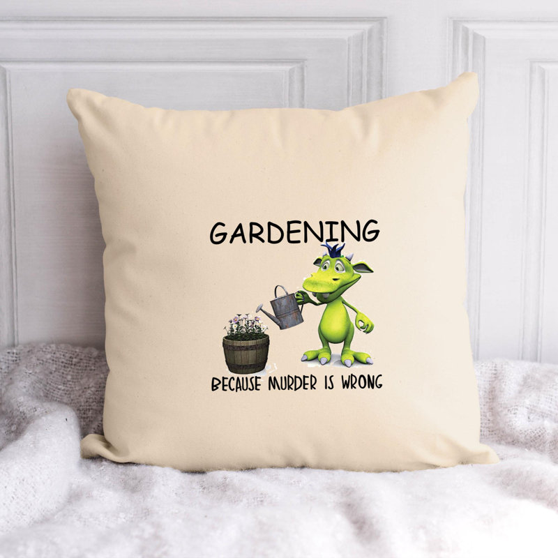 Amant de jardin - Citation amusante 37 - Coussin décoratif inclus, H 16 po x l 16 po
