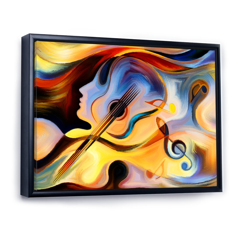 «Realms of Inner Ii», reproduction sur toile flottante, Cadre noir, H 24 po x l 36 po x P 1 po