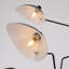 Lampe sur pied linéaire contemporaine à 3 bras avec montures en métal