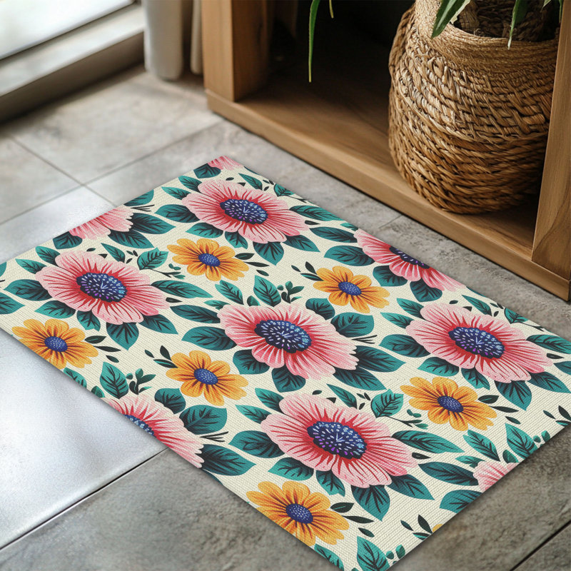 Tapis tressé Blossom Wave, Rectangulaire 3 pi x 5 pi