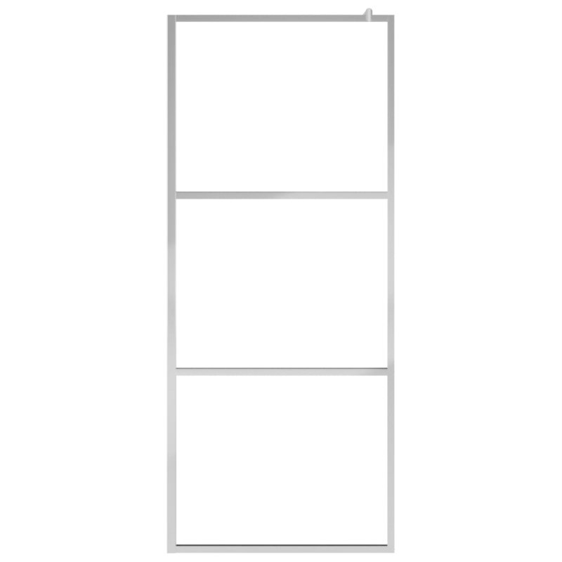 VidaXL Walk-in Shower Wall with Whole Frosted ESG Glass 39.4" x 76.8", Frosted, Sliver