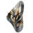 Abstract Shapes And Lines IV - Boomerang Shape Gold Wall Clock - Unique Shape-104144826