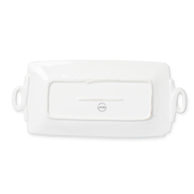 Lastra Stoneware Platter, White