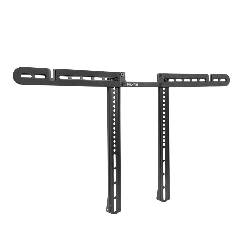 Support mural pivotant noir avec tablettes Mount-it, peut supporter jusqu'à 17,8 lb
