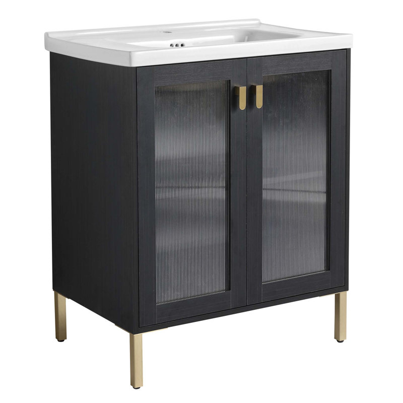 Meuble-lavabo simple 18,5 po avec dessus Awaah