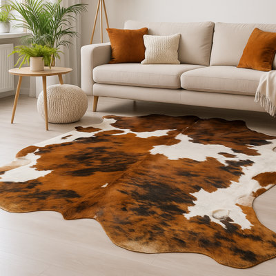 Tapis tricolore en peau de vache Parma