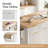 55.5" Fluted Kitchen Island with Storage | Rolling Kitchen Cart with Drop Leaf, Power Outlet & 4 Doors | Farmhouse Kitchen Island with 3 Drawers, Wood-Grain Top & Curved Edge