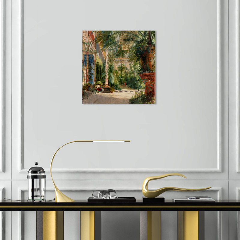Intérieur de Palm House - Peinture, Toile tendue, H 30 po x l 30 po, No Frame