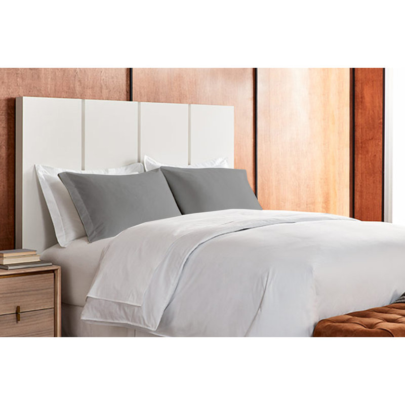 Organic Cotton Blend Standard Sham Set, Twin, Dark Gray