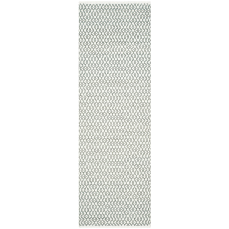 Evansdale Cotton Geometric Indoor Rug, Runner 2'3" x 9'