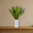 Sansevieria Artificial Plant in White Vase