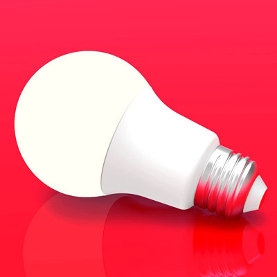 7 Watt (40 Watt Equivalent), A19 LED, Non-Dimmable Light Bulb, E26/Medium (Standard) Base -  AmeriLuck, COLORA19RED-1PK