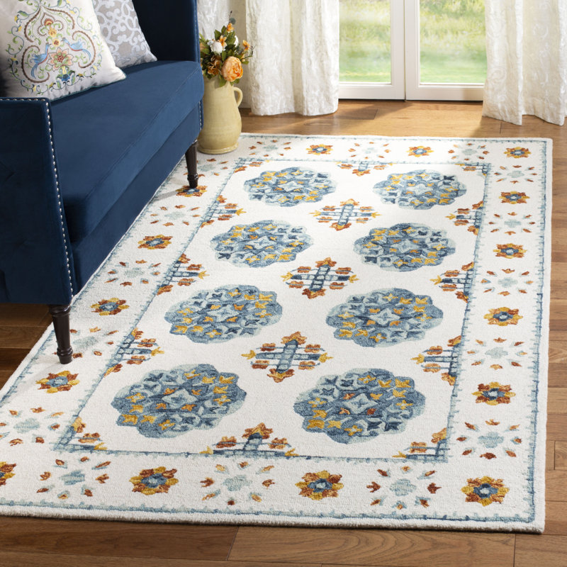 Rivoli Hand Tufted 0.8 Wool, 0.1 Cotton, 0.1 Latex Oriental Rug, Rectangle 4' x 6'