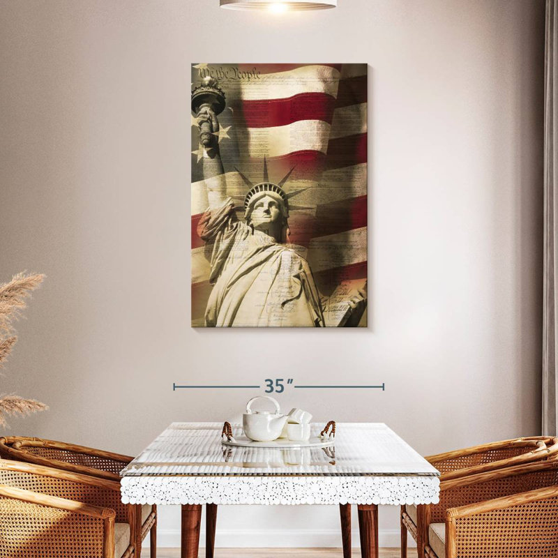 Statue de la liberté américaine, H 45 po x l 30 po