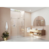 Eclipse 52 - 56 in. x 78 in. Fully Frameless Sliding Shower Door