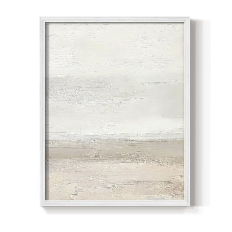 Abstrait, reproduction encadrée CDXCV III - prêt à être accroché , H 10 po x l 8 po, Blanc
