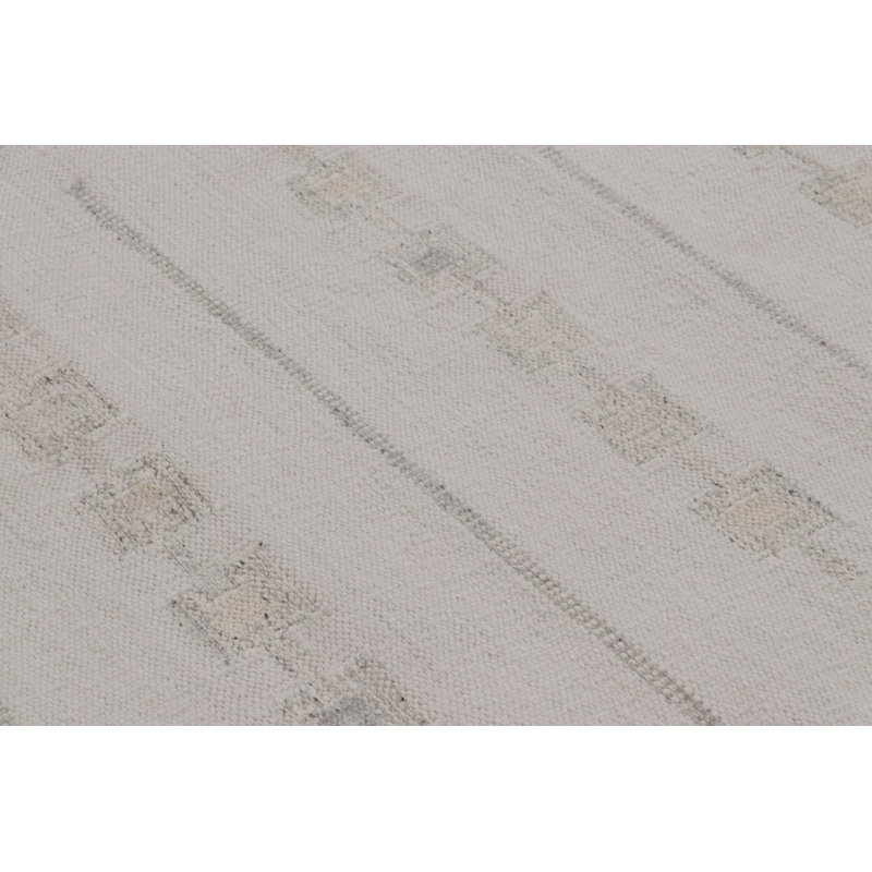 Scandinavin Hand Woven Kilim Wool Geometric Area Rug, Rectangle 10' x 14'