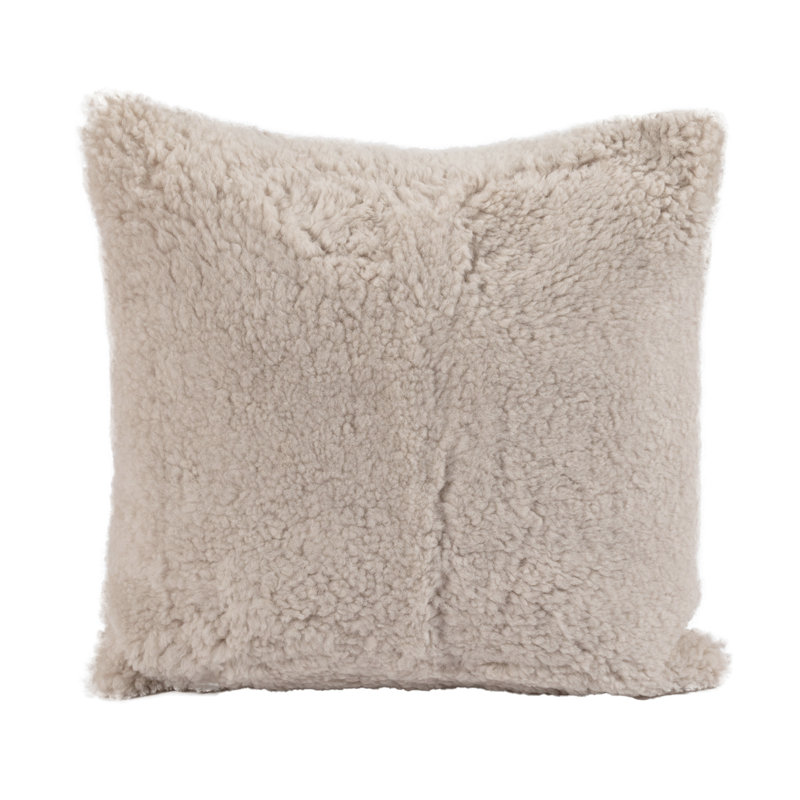 Fibre By Auskin SW Curly Sheepskin Cushion OATMEAL Square, Oatmeal