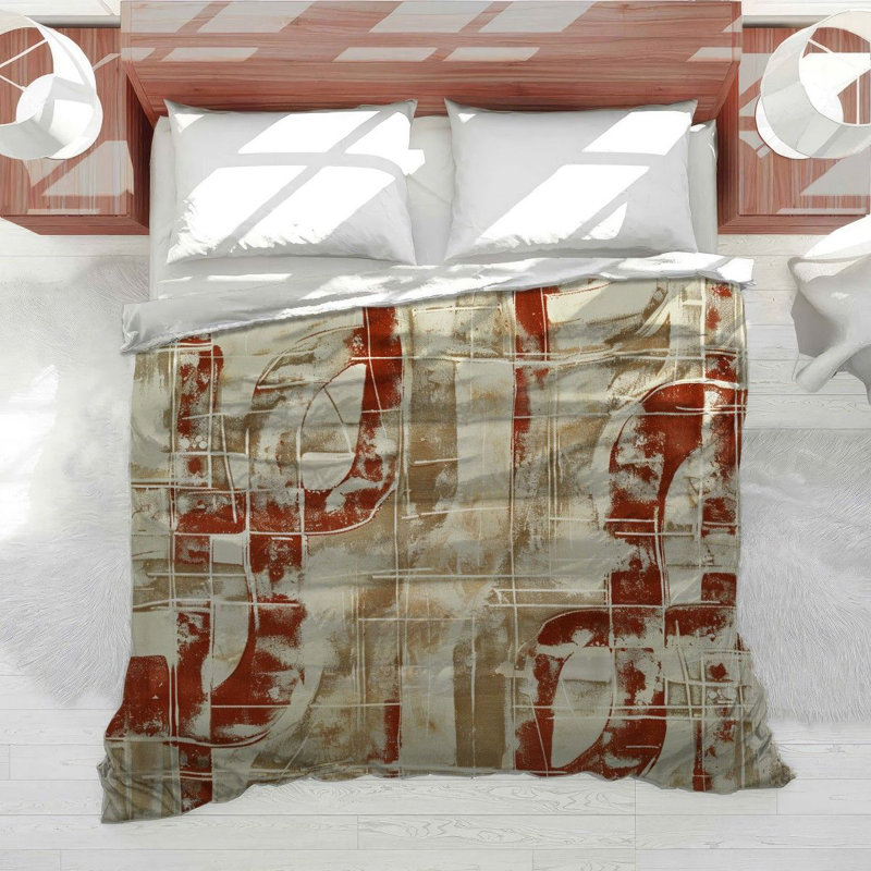 Édredon à motif géométrique avec motif moderne, Édredon très grand