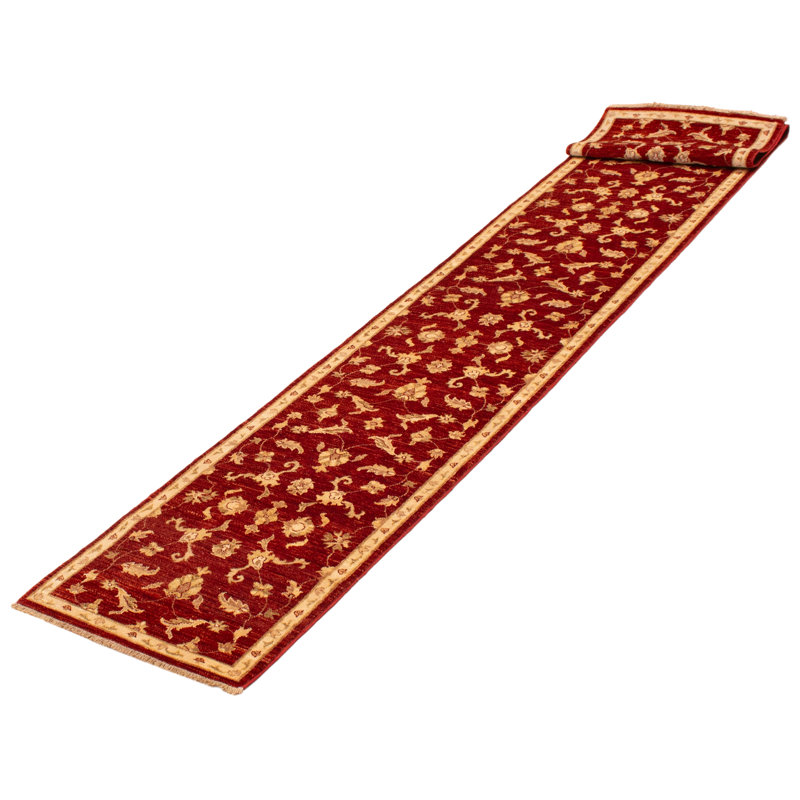Tapis unique rouge foncé 2 pi 7 po x 14 pi 5 po