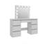 Large White Vanity Tables With Mirror And Light