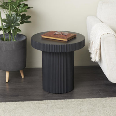 Table d'appoint latérale en bois noir