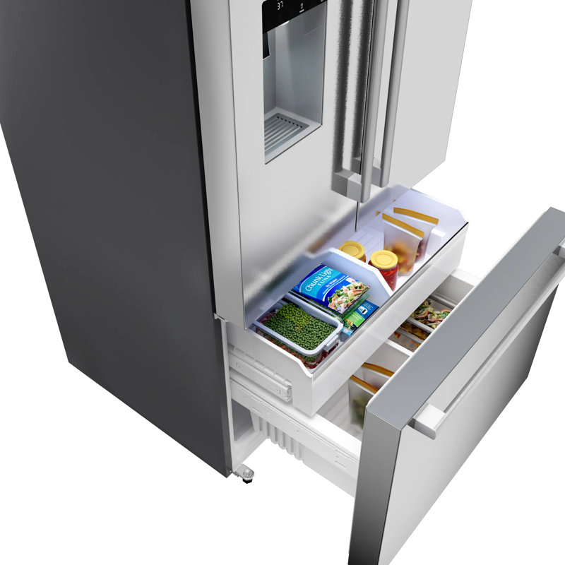 500 Series Free-Standing Fridge-Freezer, Stainless Steel