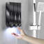 Ensemble de distributeur de savon de douche mural 7,87 po x 10,23 po x 3,22 po, flacons de pompe en plastique rechargeables sans perceuse 17 oz avec porte-savon et crochet, ensemble de 3, (brun)