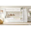 Full size Multifunctional Bunk Bed with Desk and Bookshelves, Drawers, White