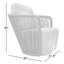 Chaise pivotante en osier câblée avec oléfine