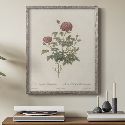 Impression florale vintage encadrée CLX III - bois massif