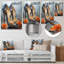 «Blue High Heel Floral Elegance II - Fashion High Heels», art mural en métal-1408894631