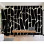 Murale abstraite pelez et collez Lakaisha - Motif géométrique noir-106363316