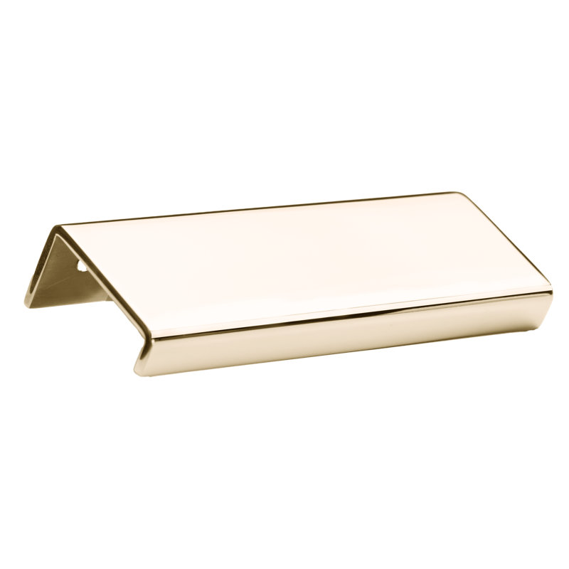 Modern Cabinet Finger Edge Pull, Satin Brass, 11.02