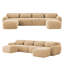 Canapé en forme de U sans os avec éponge à haute densité 32D, fond antidérapant et aucun assemblage requis, canapé modulaire en peluche à 4 places avec combinaison libre et conception ergonomique-290541745