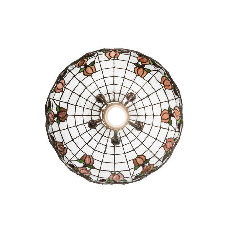 Meyda Tiffany & Stained Glass Pendant, Pink/Plum