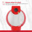 Gaufrier belge Holstein Housewares de 7 pouces rouge et acier inoxydable-21379118